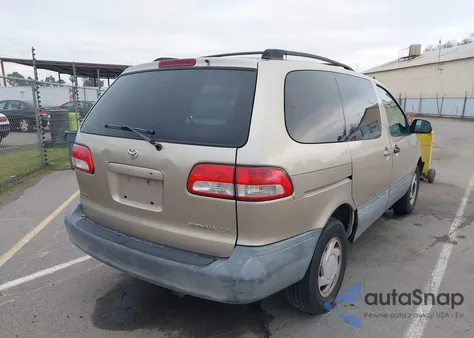 2002 Toyota Sienna Le z USA, uszkodzony, nr VIN 4T3ZF13C92U466851